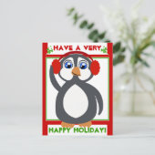 Penguin Toon Holiday ! Carte postale (Debout devant)