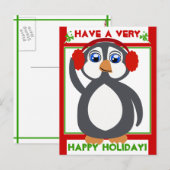 Penguin Toon Holiday ! Carte postale (Devant / Derrière)