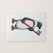 Penguin Tooth-borstel Legpuzzel (Horizontaal)