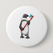 Penguin Tooth-borstel Ronde Button 7,6 Cm (Voorkant)