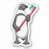 Penguin Tooth-borstel Sticker (Voorkant)