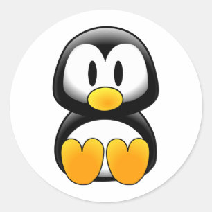 Penguin tux afbeelding ronde sticker