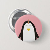 Penguin unicorn ronde button 5,7 cm (Voorkant /achterkant)