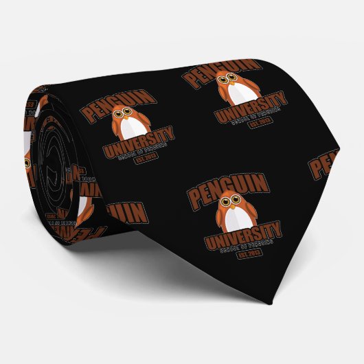 Penguin University - Brown Stropdas (Opgerold)