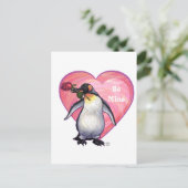 Penguin Valentijnsdag Feestdagenkaart (Staand voorkant)