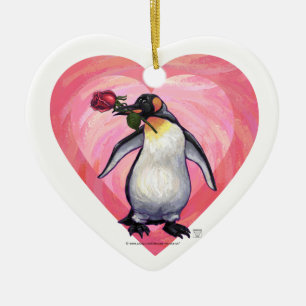 Penguin Valentijnsdag Keramisch Ornament