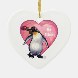 Penguin Valentijnsdag Keramisch Ornament