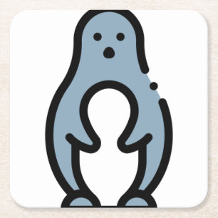 Penguin Vierkante Kartonnen Onderzetter