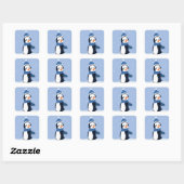 Penguin Vierkante Sticker (Vel)