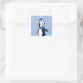 Penguin Vierkante Sticker (Tas)