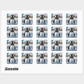 Penguin Vierkante Sticker (Vel)