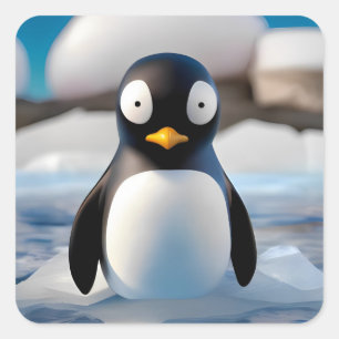 Penguin Vierkante Sticker