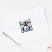 Penguin Vierkante Sticker (Envelop)