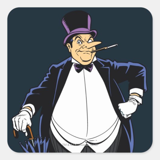 Penguin Vierkante Sticker (Voorkant)