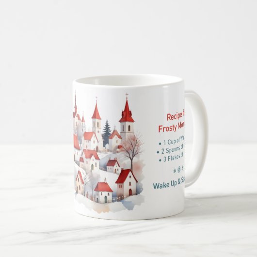 Penguin "Wake Up and Sparkle" Winter Mug (Devant droit)