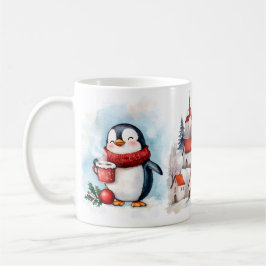 Penguin "Wake Up and Sparkle" Winter Mug Koffiemok