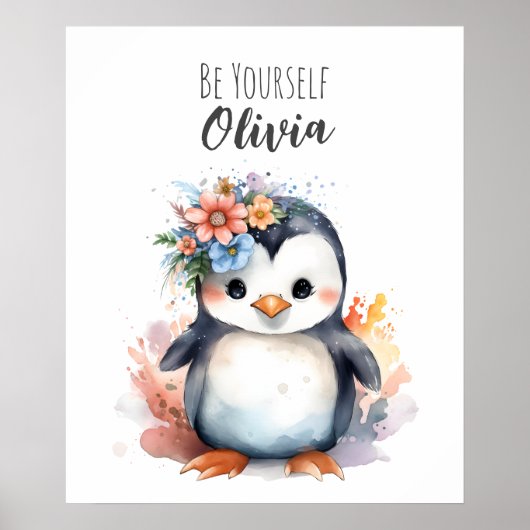 Penguin Wall Art | Poster van kunstmatig zure dier (Voorkant)