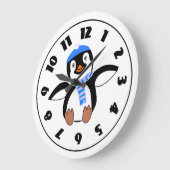 Penguin Wearing A Scarf Clock Grote Klok (Hoek)