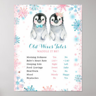 Penguin Winter Gender onthulling oude Wives Tales Poster