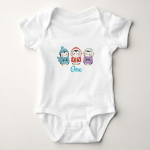 Penguin Winter One-derland Verjaardag Romper