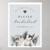 Penguin Winter Onederland Affiche de bienvenue d'a (Devant)