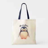 Penguin Winter Wonderland-thema Canvas tas (Achterkant)