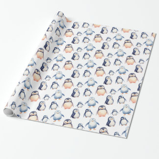 Penguin Winter Wonderland-thema Wrapping Paper Cadeaupapier