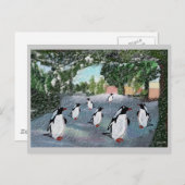 Penguin Winterwonderland Briefkaarten (Voorkant / Achterkant)
