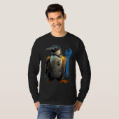 Penguin with Blue Wrench T-shirt (Voorkant volledig)