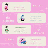 Penguin with Figgy Pudding Return Address Label