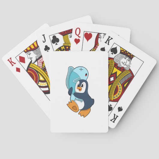 Penguin with Fish Pokerkaarten (Achterkant)