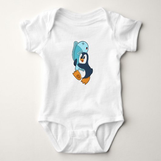 Penguin with Fish Romper (Voorkant)