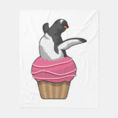 Penguin with Muffin Fleece Deken (Voorkant)