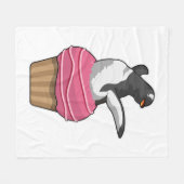 Penguin with Muffin Fleece Deken (Voorkant (Horizontaal))