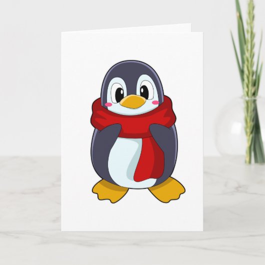 Penguin with Scarf Kaart (Voorkant)