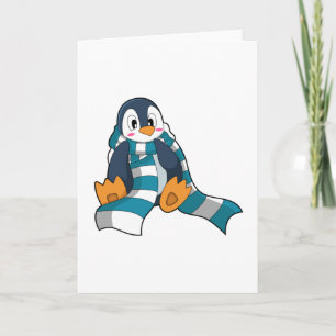 Penguin with Scarf Kaart