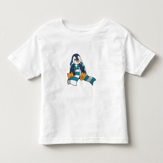 Penguin with Scarf Kinder Shirts (Voorkant)