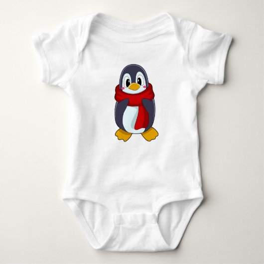 Penguin with Scarf Romper (Voorkant)