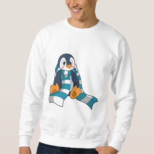 Penguin with Scarf Trui (Voorkant)