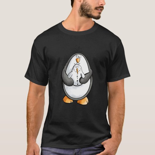 Penguin With Snowman Together Is Better T-shirt (Voorkant)