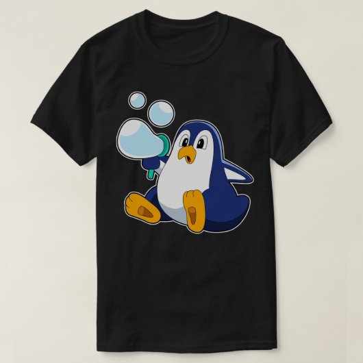 Penguin with Soap bubbles T-shirt (Design voorkant)