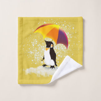 Penguin with Umbrella Washandje
