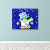 Penguin Wrapped Canvas Afdruk (Insitu (Houten vloer))