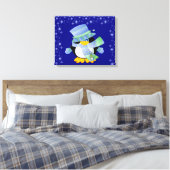 Penguin Wrapped Canvas Afdruk (Insitu (Slaapkamer))