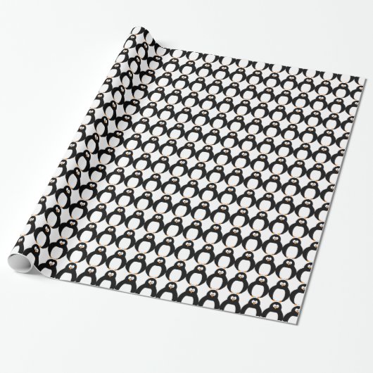 Penguin Wrapping Paper Cadeaupapier (Uitgerold)