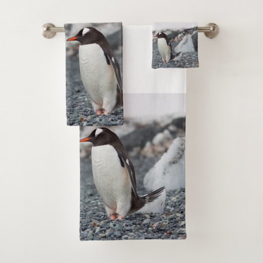 Penguins Bathroom Towel Set Bad Handdoek (Insitu)