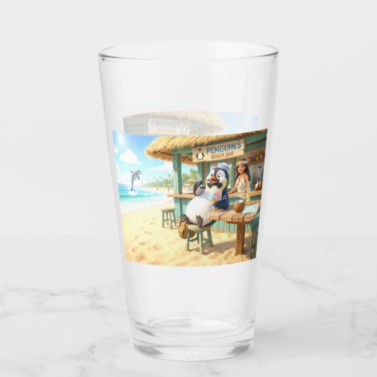 Penguin's Beach Bar Glas (Voorkant)