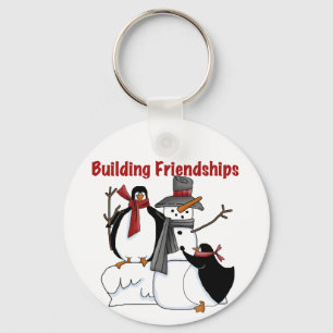 Penguins Building Friendship tshirts and Gifts Sleutelhanger