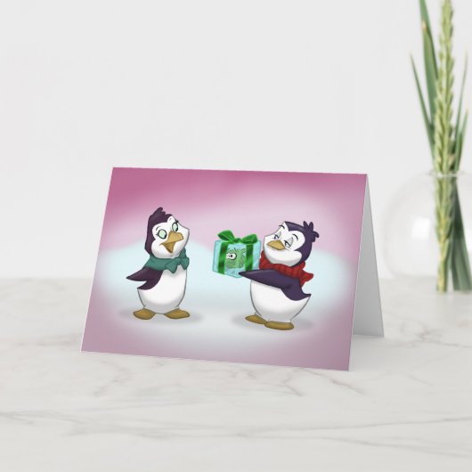 Penguins "Cool Yule" Kaart (Voorkant)
