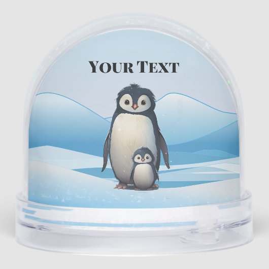 Penguins Design Snow Globe (Arrière)